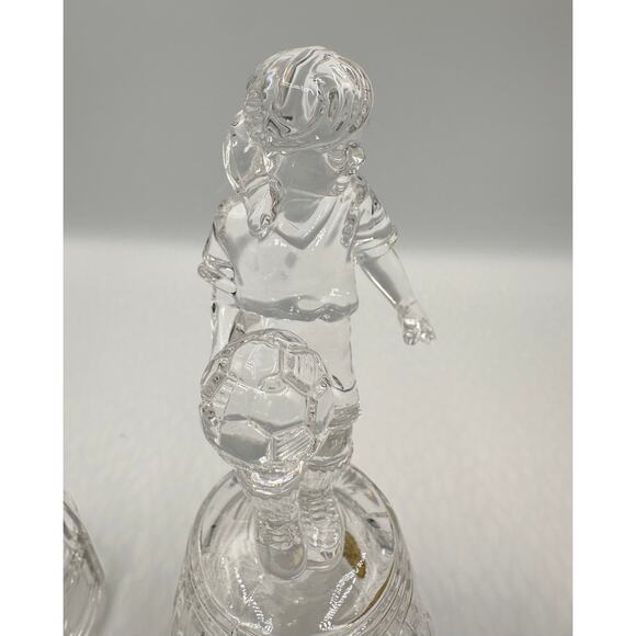 Princess House Crystal Figurines Moment of Pride Soccer Players 3pc Set